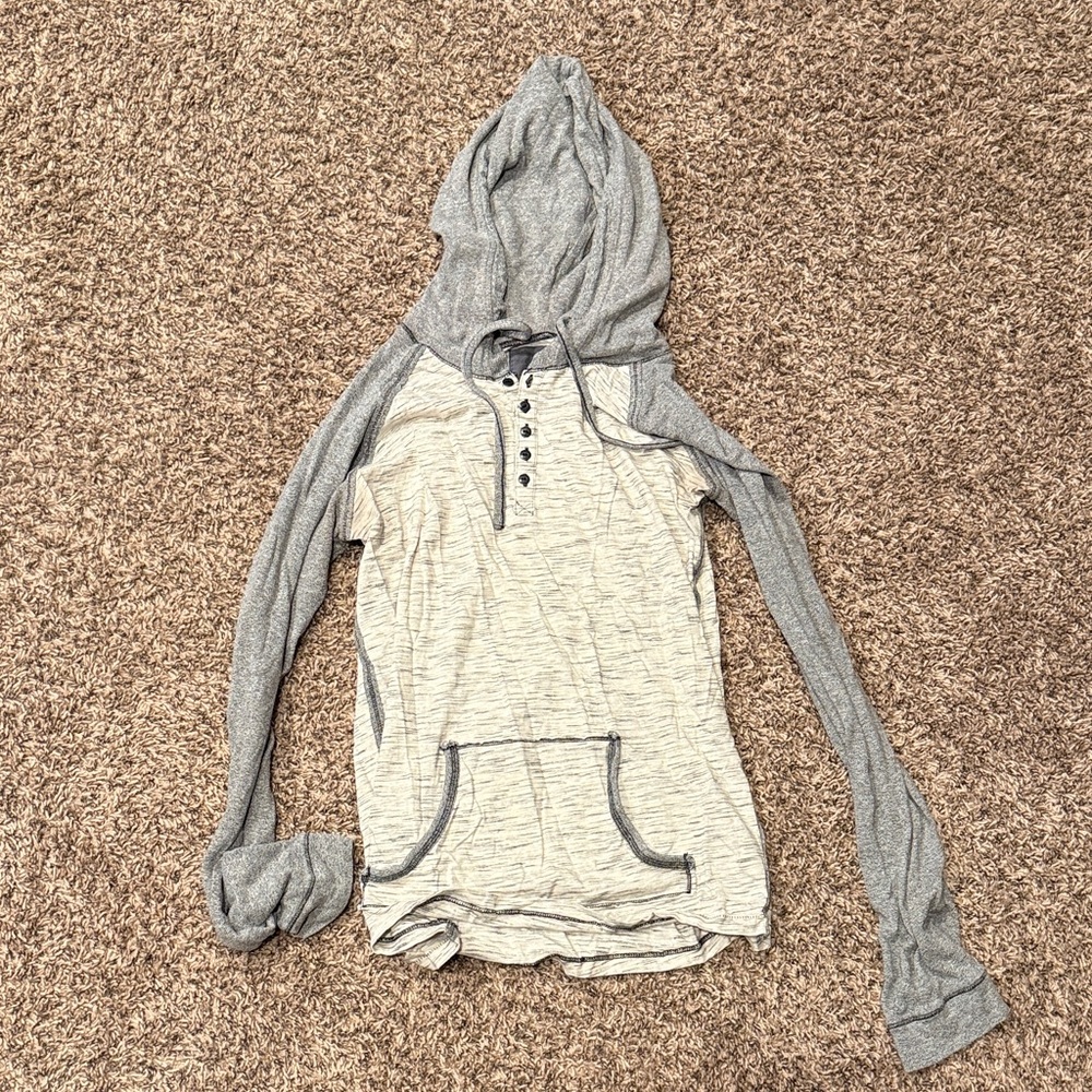 Salvage Gray and Cream Hoodie